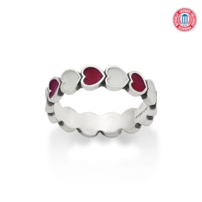 Enamel Texas A&M University Connected Hearts Ring