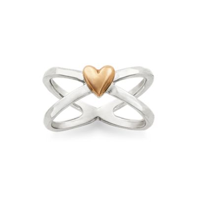 Cross Your Heart Ring in Sterling Silver and Bronze | James Avery