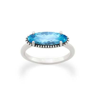 Beaded Horizon Gemstone Ring