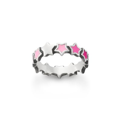 Enamel Connected Stars Ring