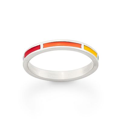 Enamel Mosaic Stacker Ring