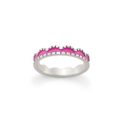 Enamel Scalloped Stacker Ring