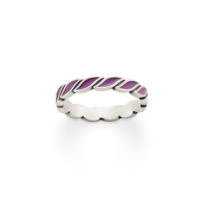 Enamel Twist Stacker Ring