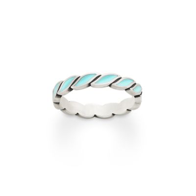 Enamel Twist Stacker Ring