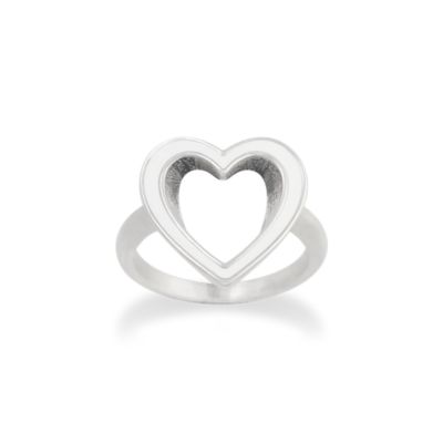 Enamel Open Heart Ring