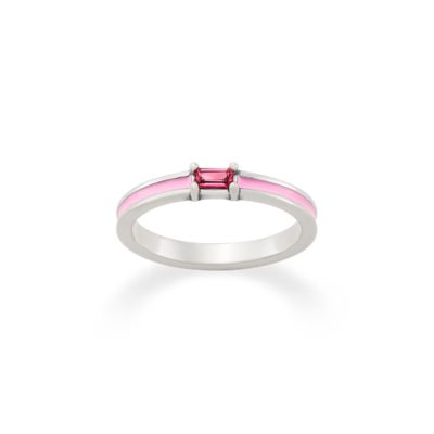 Enamel Gemstone Stacker Ring