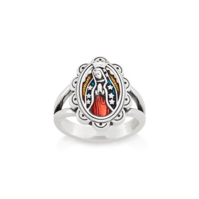 Enamel Virgin of Guadalupe Ring