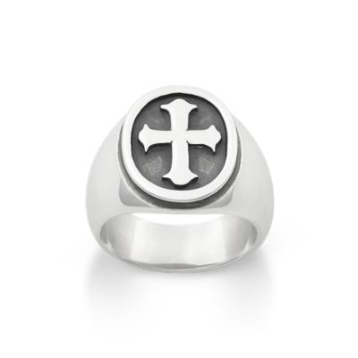 Raised Fleuree Cross Ring in Sterling Silver James Avery