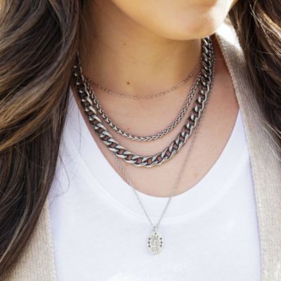 Give It To God Charm with Layered Necklaces in