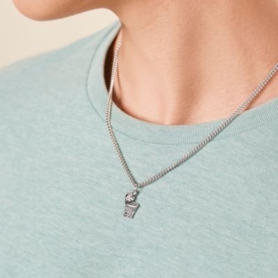 Basketball Charm with Medium Curb Chain