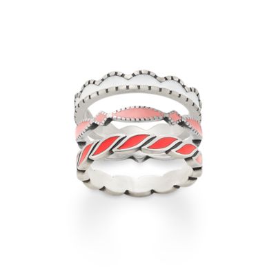 Scalloped, Cordoba and Twisted Ring Stack