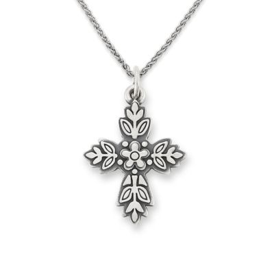 Spring Cross Charm on Fine Spiga Chain