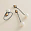 View Larger Image of Marlowe Drop Ear Posts with Cultured Pearl