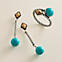 View Larger Image of Marlowe Drop Ear Posts with Turquoise