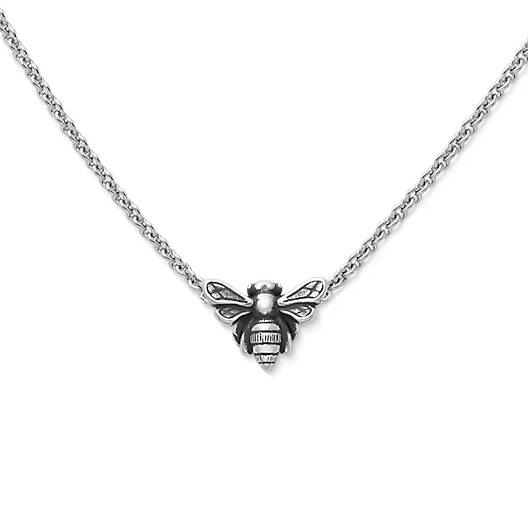 Honeybee Jewelry Silver Pendant Bee Necklace Bumble Bee Mothers Day Gift Heart and Bee Charm Necklace