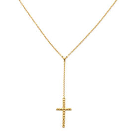 Floral Latin Cross Necklace
