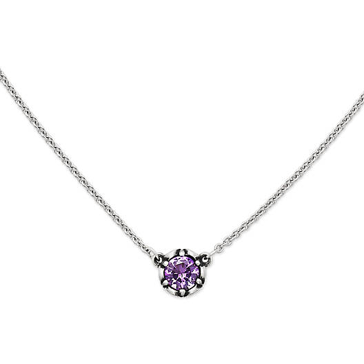 Cherished Birthstone Necklace with Amethyst