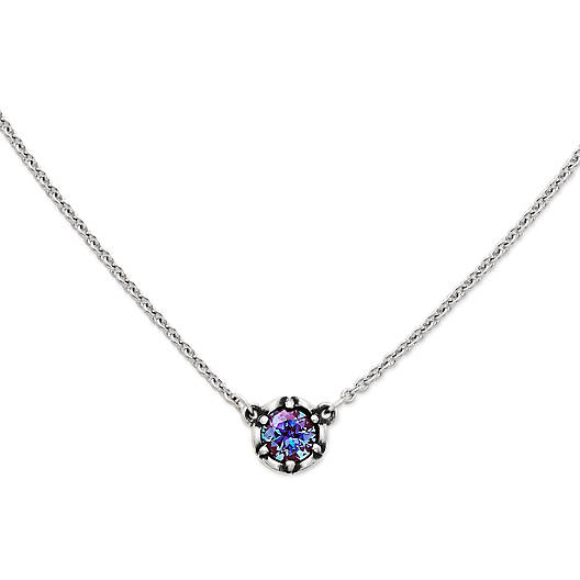 Cherished Birthstone Necklace with Lab-Created Alexandrite
