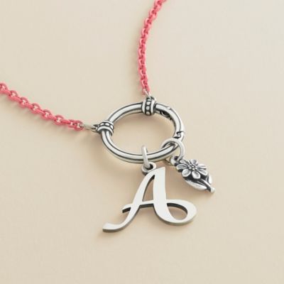 Enamel Pink Beaded Changeable Charm Holder Necklace James Avery