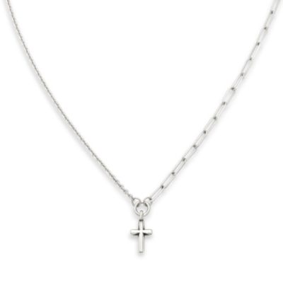 Paired Chains Cross Necklace thumbnail 6