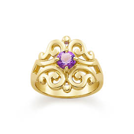 Spanish Lace Ring with Amethyst