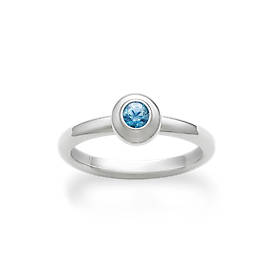 Avery Remembrance Ring with Blue Zircon