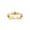 View Larger Image of Hammered Ring with Lab-Created Pink Sapphire