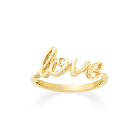 "Love" Script Ring