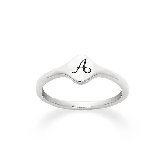 View Larger Image of Petite Signet Initial Ring
