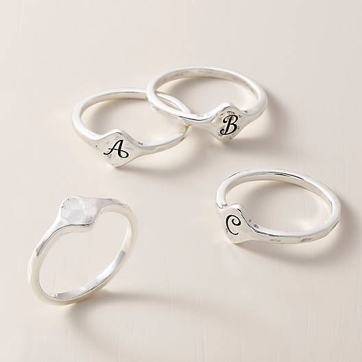 View Larger Image of Petite Signet Initial Ring