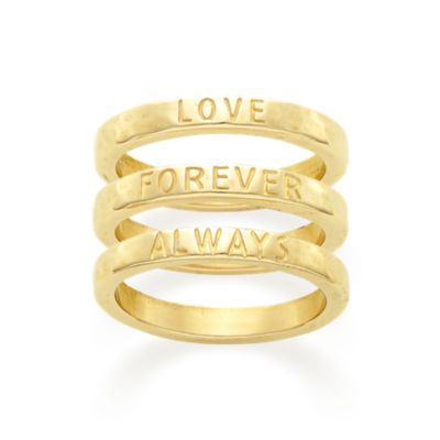 "Love Forever Always" Ring Set