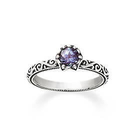 Cherished Birthstone Ring with Lab-Created Alexandrite