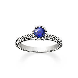 Cherished Birthstone Ring with Lab-Created Blue Sapphire