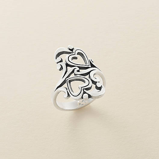 View Larger Image of Swirls and Scrolls Hearts Ring