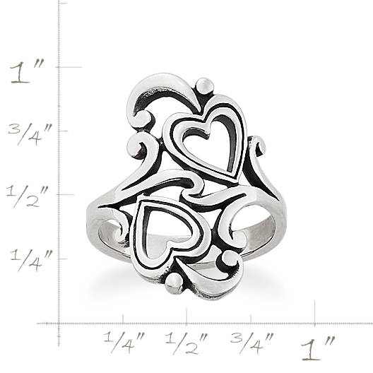 View Larger Image of Swirls and Scrolls Hearts Ring