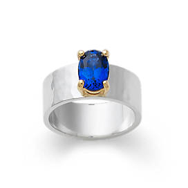 Julietta Ring with Lab-Created Blue Sapphire