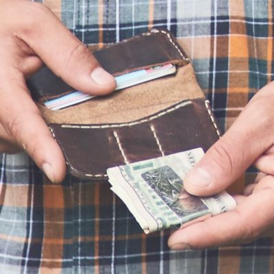 Fold Over Leather Wallet James Avery