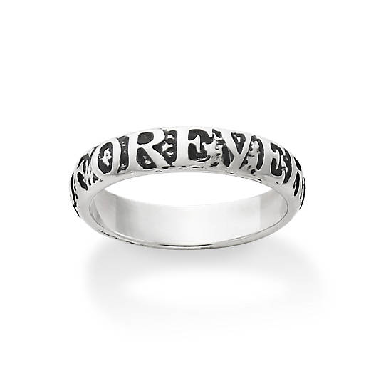 Jinique VE-01202 Sterling Silver 'Forever' Band Ring 